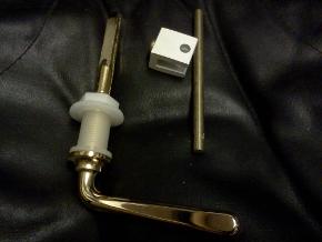 tube long lever gold brass toilet flusher handle