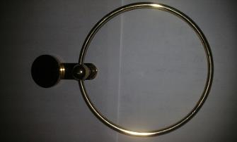 W Adams gold towel ring brass british made uk