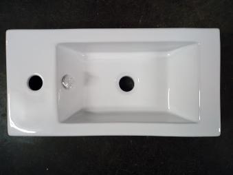 wall mounted rectangular mono one tap hole ensuite basin