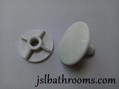 white plastic basin bath bidet sink blank stopper 50mm