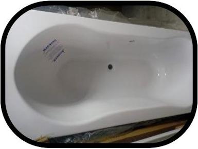 Double ended centre taps 1700 x 700mm bath