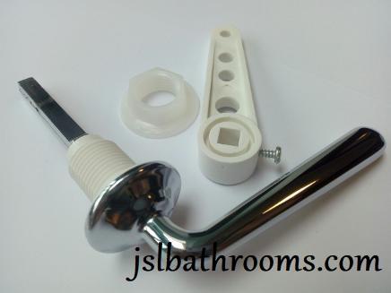 quality solid thick chrome lever loo