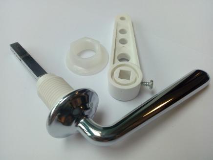 quality solid thick chrome lever loo